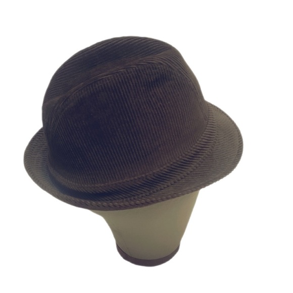 Zara brown Retro unisex casual corduroy structure stylish Trendy fedora hat OS - Picture 4 of 5